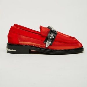 Toga Pulla Western Detail Mesh Loafer - Red size 10 41